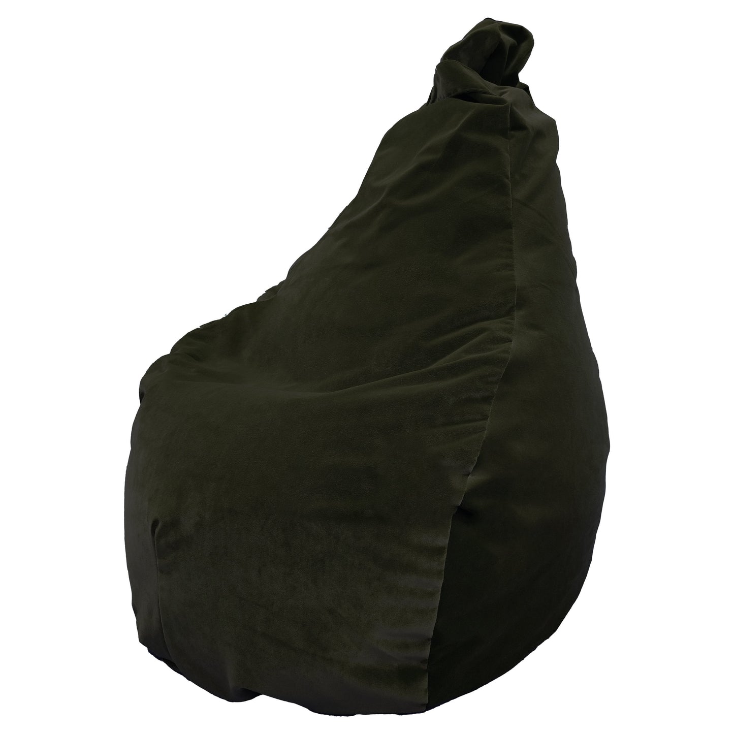 Pouf in Velluto in Tinta Unita - Leila Sedile Lisola Bean Bag Bosco 