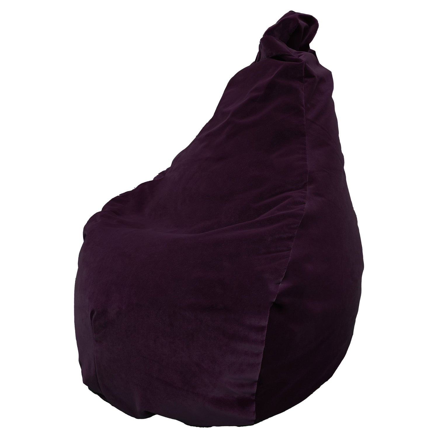 Pouf in Velluto in Tinta Unita - Leila Sedile Lisola Bean Bag Vinaccia 